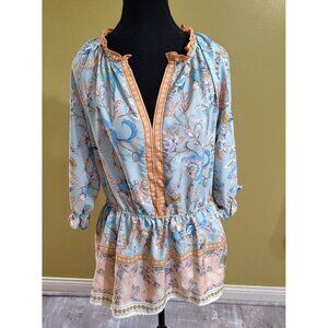 Mellowday long bubble sleeve blouse sz m